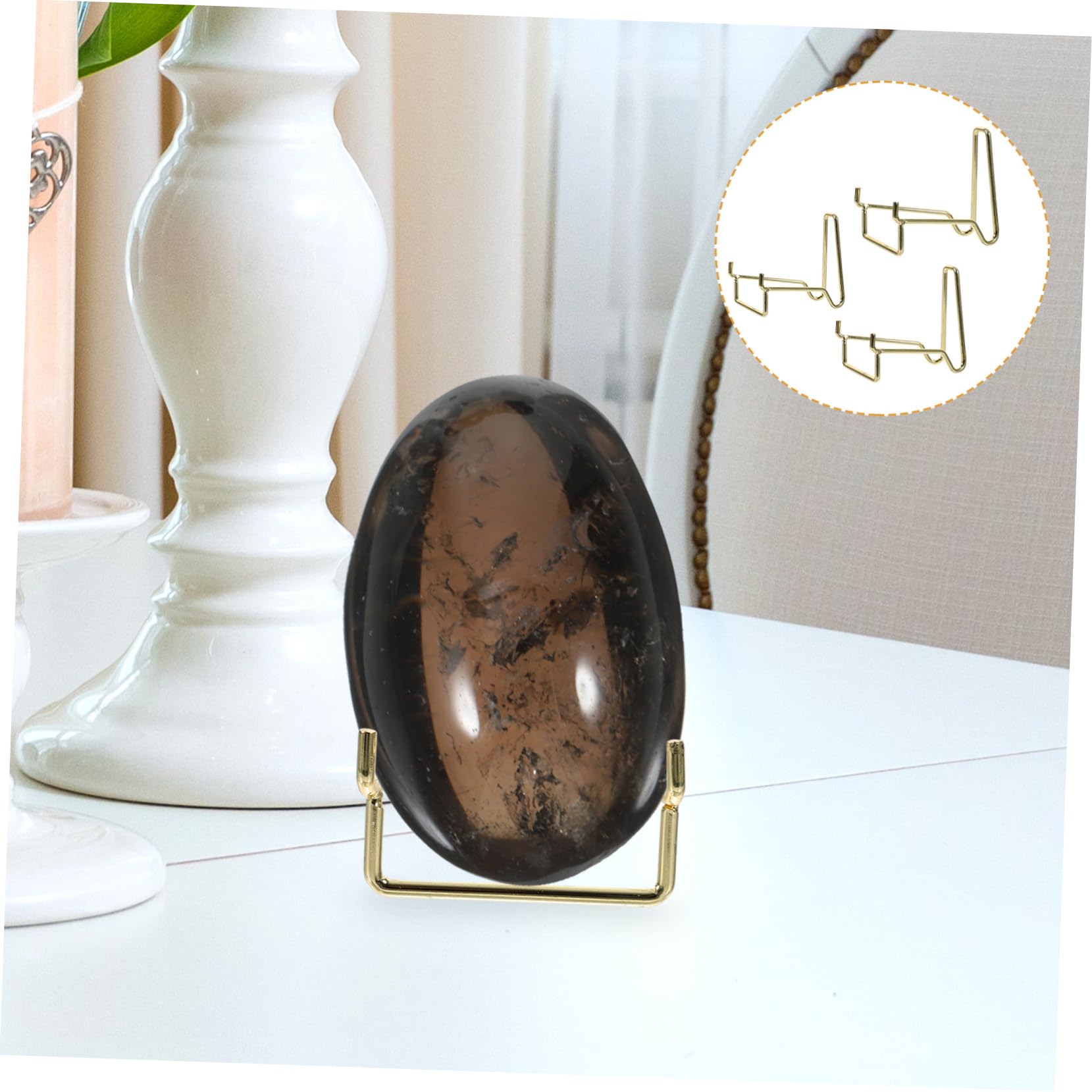 Amazon.co.jp: TIDTALEO 3個金属ディスプレイスタンド クリスタル